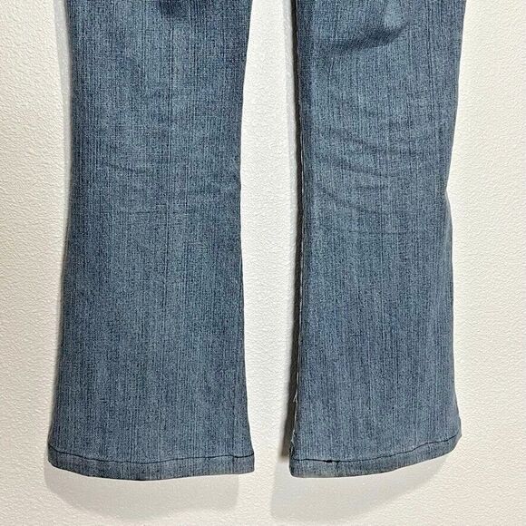 Jou Jou Women's Flared Bottom Jeans Print Embroidered Floral 11/12 Boho, Hippie - Picture 6 of 16